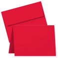 thumbnail image 1 of Tarjetas de felicitación con impresión superfina en blanco, color rojo, tamaño A7 (12,7 x 17,8 cm), 1 of 5