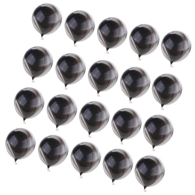 20 piezas de de mármol para de látex, de súper , compromiso , decoración de cumpleaños Negro Soledad Globo de mármol