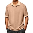 thumbnail image 2 of LEKWK Golf Shirts for Men Short Sleeve V Neck Collared Tops Lightweight Regular Fit Comfy Athletic Shirts Summer Fashion Workout Old Money Tops, 2 of 9