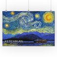 thumbnail image 2 of Ketchikan, Alaska, Inside Passage, Starry Night (24x36 Giclee Gallery Art Print, Vivid Textured Wall Decor), 2 of 3