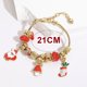 thumbnail image 2 of Pulsera navideña para mujer, pulsera colgante con dije de cuentas navideñas, pulsera de cadena de serpiente, regalo de joyería navideña, 21 cm, 2 of 7