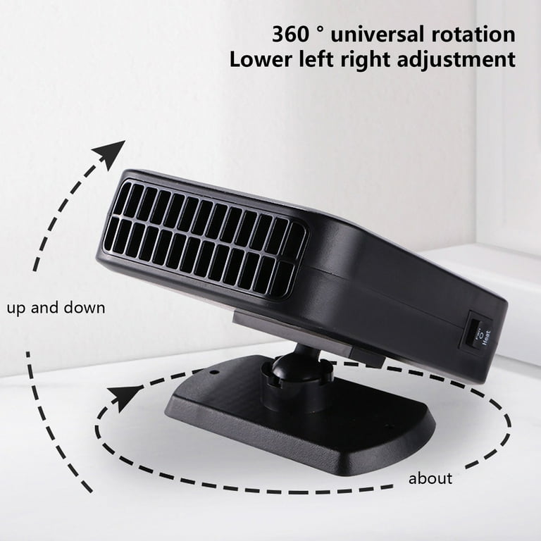 Car Heater That Plugs into Cigarette Lighter Portable Car Heaters for  Vehicle 6 Inch 12 Volt Heater for Car 360 Degree Rotation Windshield  Defogger 
