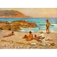 thumbnail image 2 of William Logsdail 24x18 Gold Ornate Framed and Double Matted Museum Art Print Titled - Boys Bathing (1891), 2 of 4