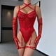 thumbnail image 3 of Gibobby Lenceria mujer sexy Ropa Interior Mujer Lenceria Sexy de Encaje Sexy Pijama para Mujer Ropa Interior(Rojo, XG), 3 of 5