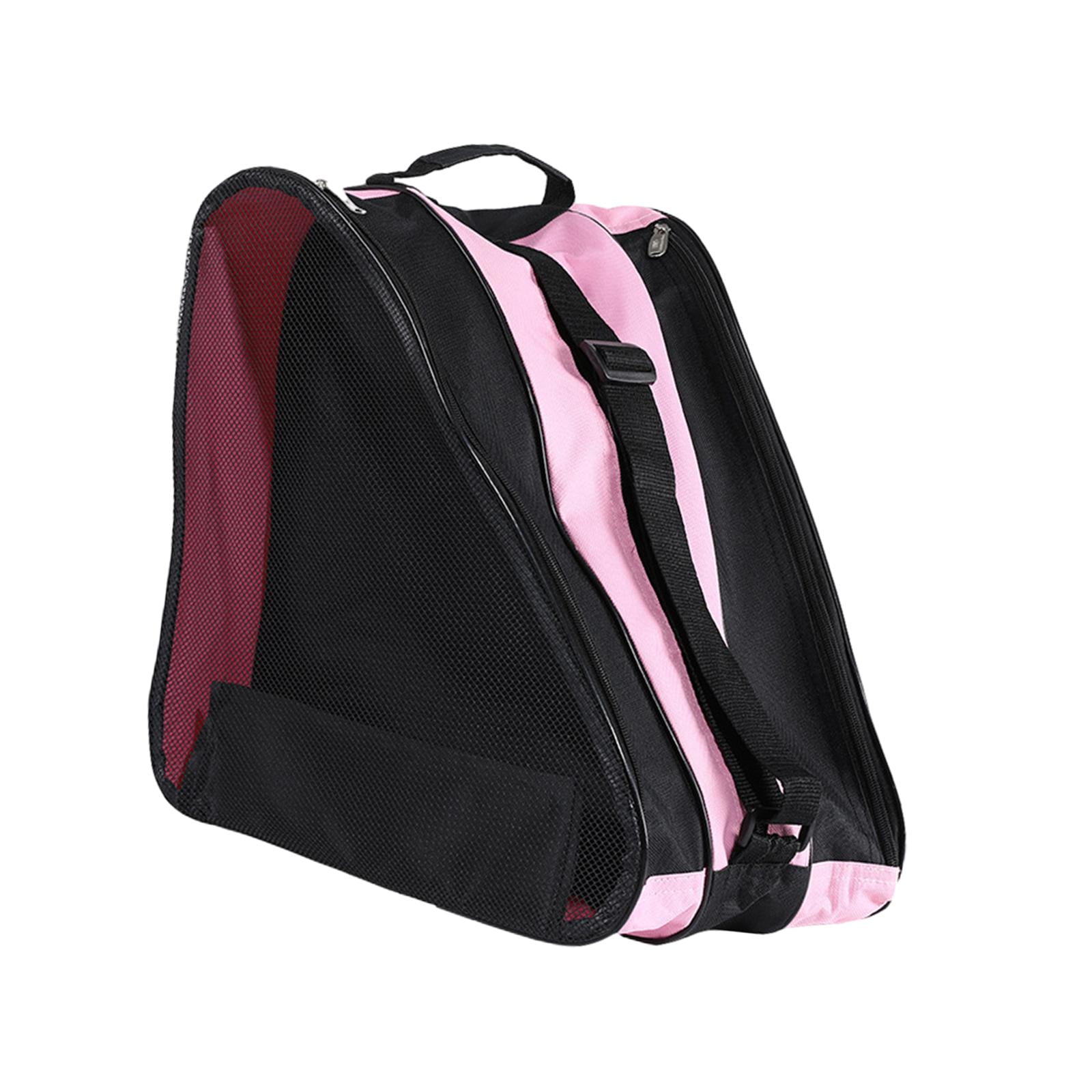 Roller Skates Bag Skating Shoes Bag Ice Skates Bag Roller Skates Storage Bag Portable Top Handle Case Inline Skates Bag Pink