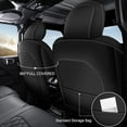 thumbnail image 3 of IKABEVEM Custom Fit Seat Covers for Jeep Wrangler JK 2011-2012 2-Door Waterproof Leather Car Seats Cover Full Set（Black）, 3 of 7