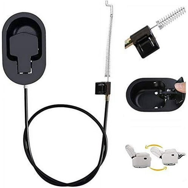 Cable de sofá de aleación de aluminio, mango de 96 cm, repuesto para sillón reclinable, repuestos universales para sillón, fácil instalación para sofá, sillón reclinable, sillón relax, negro