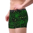 thumbnail image 5 of Salouo Green Bright Web with Spiders Print Men's Boxer Briefs,Breathable Underwear Elastic Waistband Briefs for Men -Large, 5 of 8
