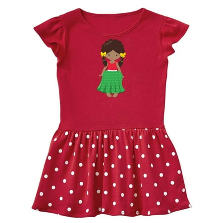 

Inktastic African American Girl Fashion Girl Green Skirt Gift Toddler Girl Dress