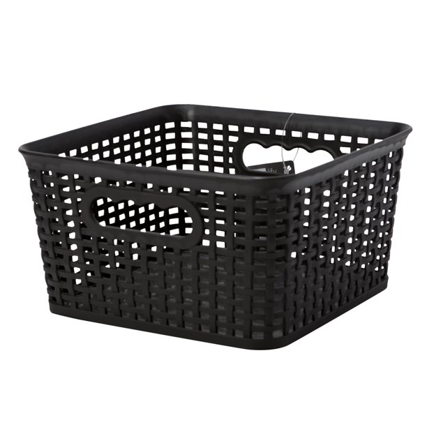 Simplify Textile Weave Small Decorative Storage Plastic Tote Basket in