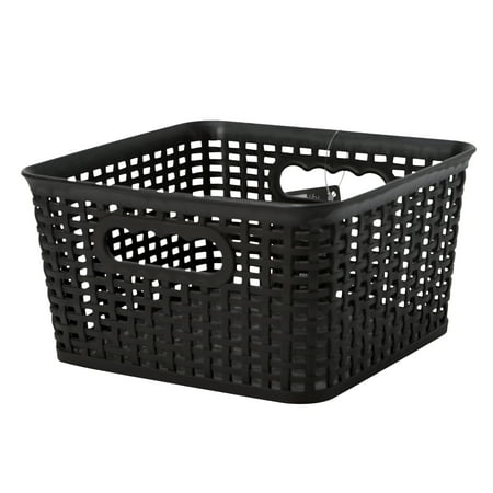 Weaver Tote - Simplify Mosaic Weave Square Tote 4.5Lt - Black 8.50X8.50X4.65