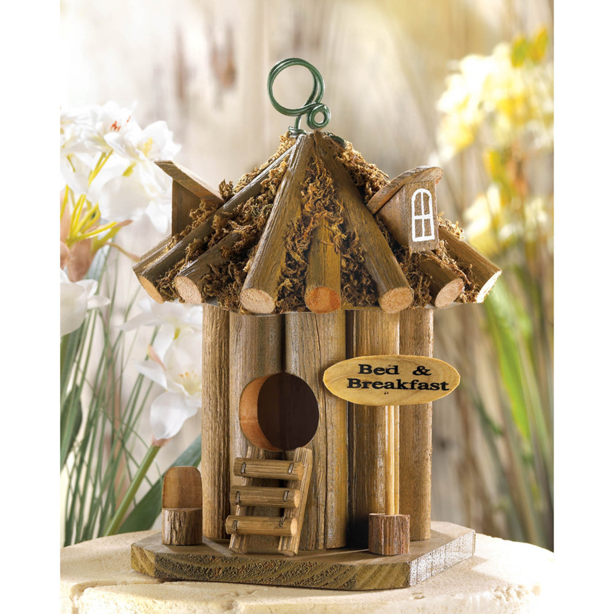 Home Decorative Bed And Breakfast Wood Birdhouse - Brown - image 4 of 5