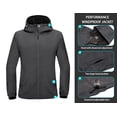 thumbnail image 7 of Mapamyumco Men's Windbreaker Lightweight, Windproof Hooded Golf Jacket, Stretch Water-Resistant Size M, 7 of 7