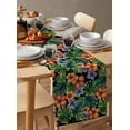 thumbnail image 6 of nqOlkjepod Tropical Botanical Table Runner 72 Inches Long Farmhouse Dress Scarves, Summer Watercolor Floral Leaves Dining Tablerunner for Coffee Table/Kitchen Island/Party Décor, 16" x 72", 6 of 8