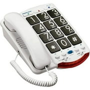 Angle View: Clarity JV35B upto 50DB for Severe Hearing Loss Amplified Big Button Corded Phone