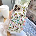 thumbnail image 3 of Étui de Téléphone Graphique Mate Double Couche Argentée pour iPhone 15 Pro Max 14 13 12 Pro 11 - Protection Parfaite!, 3 of 4