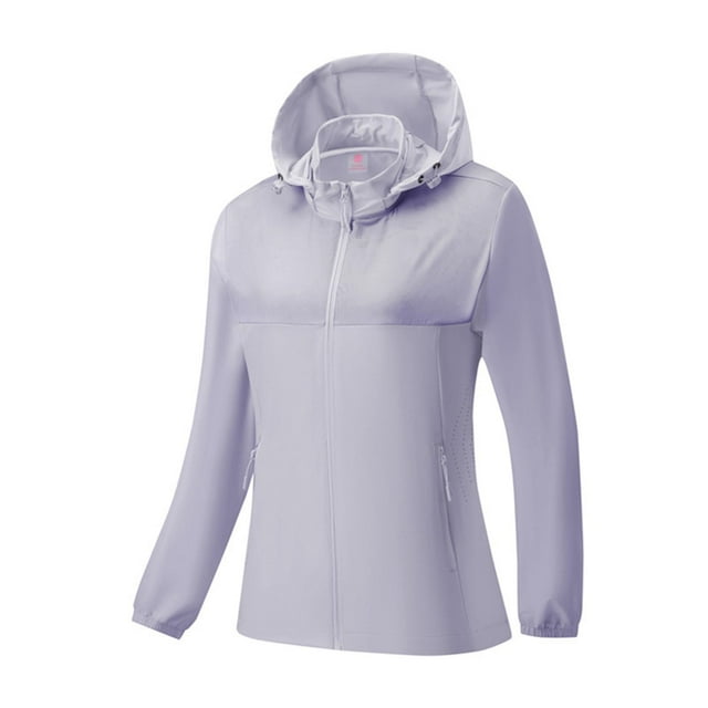 Soki UPF 50 Chandail à Capuchon pour Femmes, à Capuche Amovible Manches Longues Pêche Randonnée Cyclisme Veste, Respirant Évacuant l'Humidité