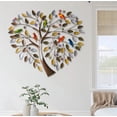 thumbnail image 5 of Árbol genealógico de la vida en forma de corazón, arte de pared de metal, decoración del hogar, 5 of 5