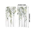thumbnail image 3 of 2 Panels Kitchen Window Curtains, Cafe Bathroom Window Short Curtain, Sage Green Eucalyptus Print, Semi Sheer Light Filtering, Kitchen & Cafe Bathroom Decor - 27.5X47'', 3 of 7