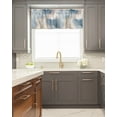 thumbnail image 5 of Kitchen Cafe Valance Curtain for Small Windows,Abstract Ombre Marble Texture Rod Pocket Short Valances Modern Stone with Gold Line Window Treatment Panel for Living Room/Bedroom/Bathroom,54x18in, 5 of 9