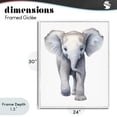 thumbnail image 4 of Stupell Industries Eclectic Baby Elephant Walking White Framed Giclee Art, 24 x 30, by Ray Powers, 4 of 8