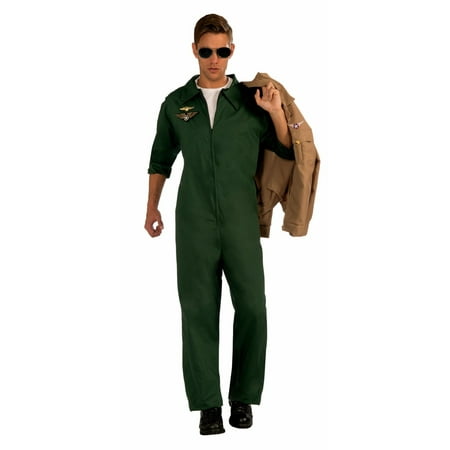 Aviator Green Jumpsuit Adult Costume