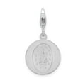 thumbnail image 3 of 925 Sterling Silver RH Miraculous Medal With Lobster Clasp Charm Pendant; for Adults and Teens; for Women and Men, 3 of 4