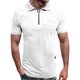 thumbnail image 1 of TRKIYQC Camiseta de Manga Corta para Hombres Patchwork Cuello Vuelto Cremallera Muscle Fitness Tops Verano Deportes Casual Slim Fit Camisas TRKIYQC moda, 1 of 2