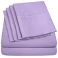 thumbnail image 2 of BED BATH N MORE Luxurious Ultra Soft 6-Piece Bed Sheet Set Lavender King, 2 of 5