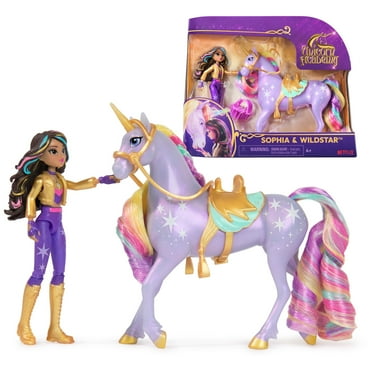 Unicorn Academy, Sophia & Wildstar with 2 Riding Accessories, Toys for Girls Ages 4 