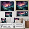 thumbnail image 4 of Designart "Cosmic Dance of Northern Lights" Landscapes Floater Framed Wall Decor, 4 of 7