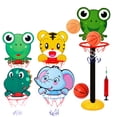 thumbnail image 2 of Juiluna Kids Basketball Hoop Kit Cartoon Animals Hanging Basketball Stand Outdoor Indoor Game Sports For Boys Girls Gifts, 2 of 6