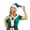Blue, variant on Adult Kids Short Plush Christmas Hat Thicken Assorted Colors Santa Claus Cap for Christmas New Year Party Holiday Gifts