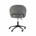 thumbnail image 6 of Powell Sabine Swivel Office Chair - Gray Faux Leather, 6 of 9