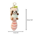 thumbnail image 3 of Plush Raccoon Keychain Ornament Lovely Pendants Keys Holder Backpack Handbag Charm Fashion Jewelry for Women, 3 of 9
