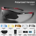 thumbnail image 1 of ROCKBROS, gafas de sol deportivas polarizadas para hombre, gafas de ciclismo de carretera, gafas de protección para montar en bicicleta de montaña, gafas de 5 lentes Tan Jianjun unisex, 1 of 2