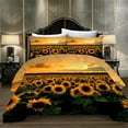 thumbnail image 2 of Home Textile Sunflower 3D Print Bedding Set Woman Duvet Cover Set with Cloth Bag Bedding Cover Suit,Queen (90"x90"), 2 of 6