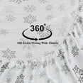 thumbnail image 4 of Double Brushed Bed Sheet Set Full Size - 4pc, Super Soft Cooling 1800 Microfiber Snow Snowflakes Bedding, 4 of 5