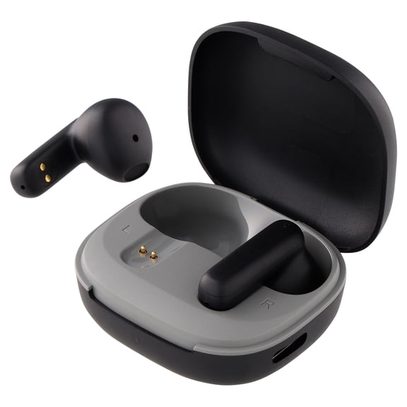 onn Mini Sticks Black Wireless Bluetooth Earbuds with Environmental Noise Canceling