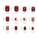 thumbnail image 3 of 24 uñas a presión cortas, uñas postizas, uñas de ataúd para mujeres con diseño de mariposas, uñas brillantes, 3 of 6