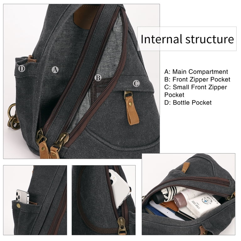 KL928 Sling Bag for Men Women Small Crossbody Backpack  display picture 3
