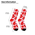 thumbnail image 2 of Kdxio Lips Kiss Print Children's Socks for Daily Wear and Sports Use Colorblock Mid-Calf Design Breathable Material, 2 of 5