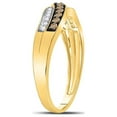thumbnail image 3 of FB Jewels 10kt Yellow Gold Womens Round Brown Diamond Band Ring 1/4 Cttw Size 5, 3 of 4