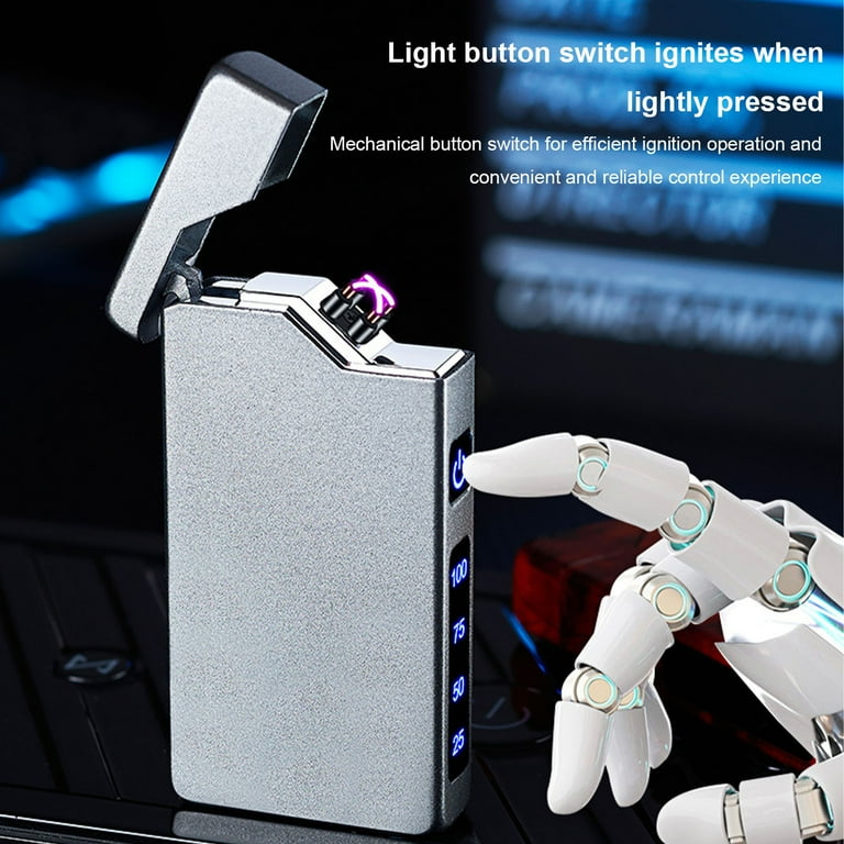 Plasma Lighter, Windproof Electric Lighter, USB Rechargeable, Double Arc  Ignition, Flameless Lighter, for Camping, Outdoor, Cigarettes, Candles, 