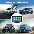 thumbnail image 4 of Récepteur Radio Portable 9 Pouces 1080P Sans Fil Apple Carplay Android Auto, Compatible avec Bluetooth, GPS Navigation Siri Contrôle Vocal, 4 of 8