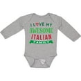 thumbnail image 3 of Inktastic Italy Love my Awesome Italian Family Boys or Girls Long Sleeve Baby Bodysuit, 3 of 5