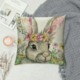 thumbnail image 2 of Wuche  Happy Easter Hunny Bunny Green Throw Pillow Covers,Easter Eggs Bunny Spring Cushion Case for Sofa Couch, 2 of 5