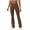 Brown-02, variant on Womens Butterluxe Crossover Flare Leggings High Waist Yoga Pants with Pockets V Cross Bootcut Casual Lounge