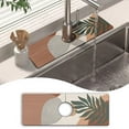 thumbnail image 1 of Kitchen Sink Splash Guard Faucet Mat 15" X 5.5" Boho Absorbent Fast Drying Mat Faucet Draining Mat Sink Splash Guard Behind Faucet Drip Catcher for Kitchen Bathroom, 1 of 5