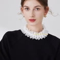 thumbnail image 2 of LoudSung Fake Collar Detachable Half Shirt Blouse False Collar Elegant Ruffle Stand Type Dickey Collar for Women Girls, 2 of 7